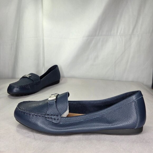 NWOT Giani Bernini Women's Dailyn Memory Foam Slip on Loafers - Navy Leather - Picture 2 of 7